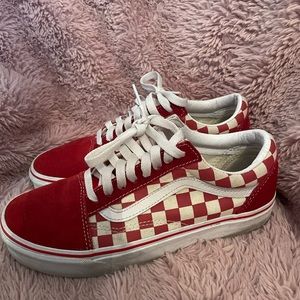Red Checkerboard Vans